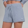 Pantalones cortos Winter Bliss de punto trenzado - Winter Frost
