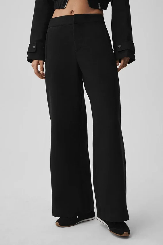 Pantalones Cosmopolitan con botones a media altura - Negro