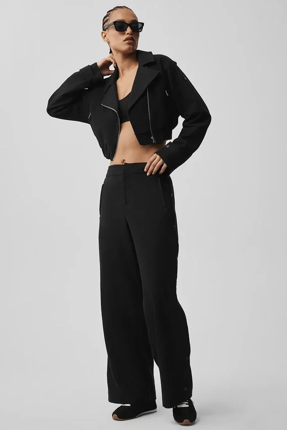 Pantalones Cosmopolitan con botones a media altura - Negro