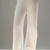 Pantalones de cachemira de corte ancho «Winter Magic» - Marfil