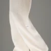 Pantalones de cachemira de corte ancho «Winter Magic» - Marfil