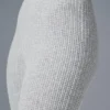 Pantalones de cachemira High-Waist con tejido de gofre mullido - Gris jaspeado deportivo