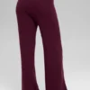 Pantalones de cachemira High-Waist con tejido de panal mullido - Burdeos
