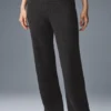 Pantalones de cachemira High-Waist con tejido de panal mullido - Gris oscuro jaspeado