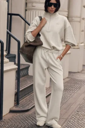 Pantalones de chándal Accolade de corte recto - Avena jaspeada