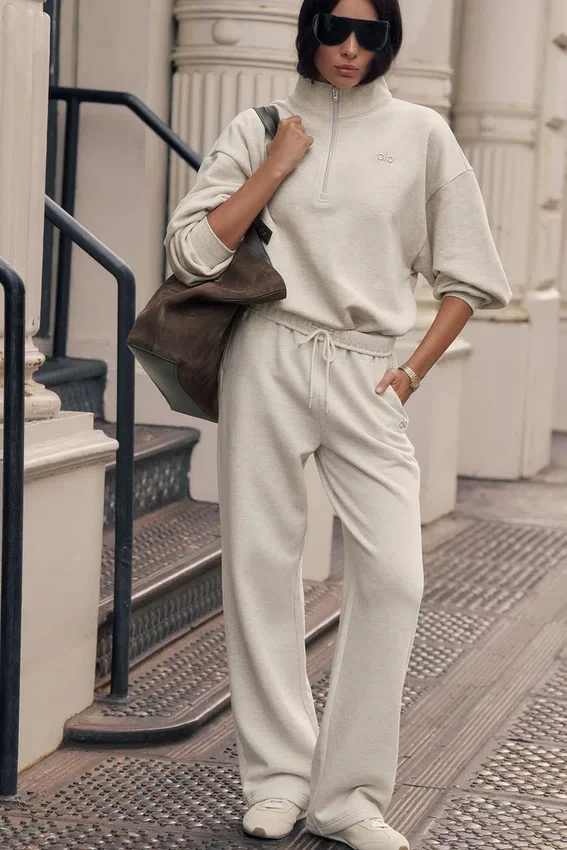 Pantalones de chándal Accolade de corte recto - Avena jaspeada