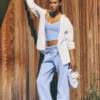 Pantalones de chándal Accolade de corte recto - Azul Provenza claro