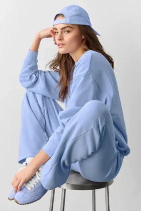 Pantalones de chándal Accolade de corte recto – Azul Provenza claro