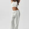 Pantalones de chándal Accolade de corte recto - Blanco jaspeado
