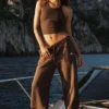 Pantalones de chándal Accolade de corte recto - Espresso