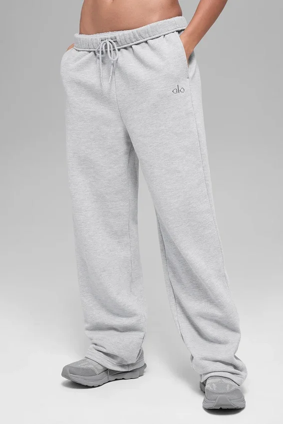 Pantalones de chándal Accolade de corte recto - Gris jaspeado deportivo