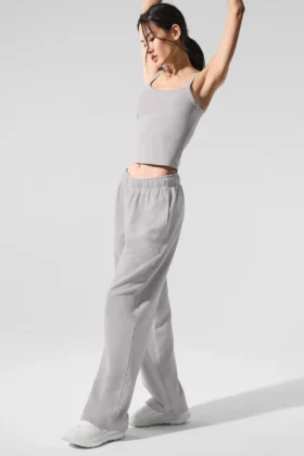 Pantalones de chándal Accolade de corte recto lavados - Gris cielo lavado