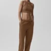 Pantalones de chándal Accolade de corte recto - Marrón «Sun Kissed»