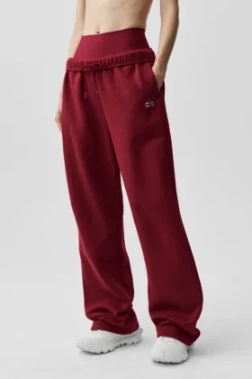 Pantalones de chándal Accolade de corte recto - Rojo «Summer Romance»