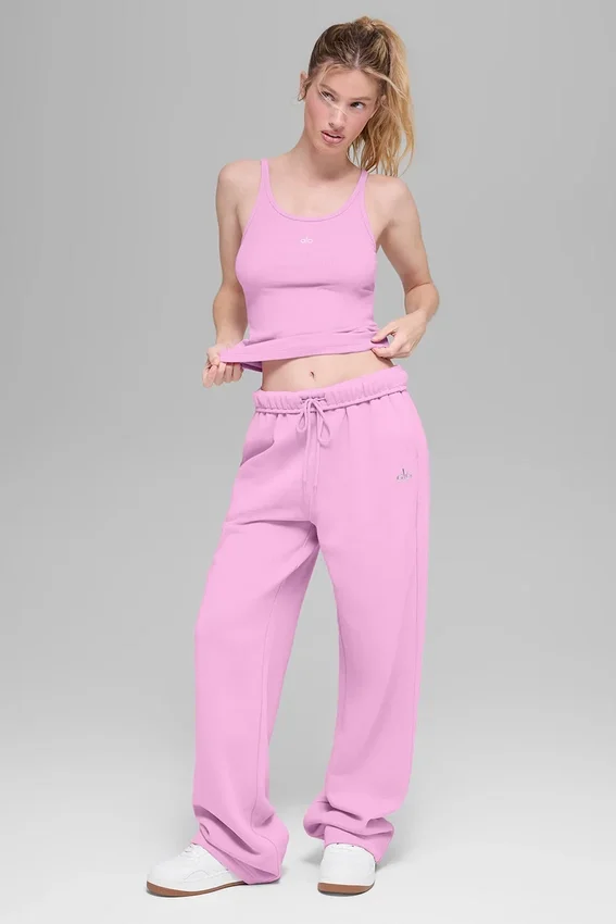 Pantalones de chándal Accolade de corte recto - Rosa corazón de caramelo