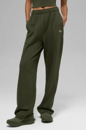 Pantalones de chándal Accolade de corte recto - Verde oliva