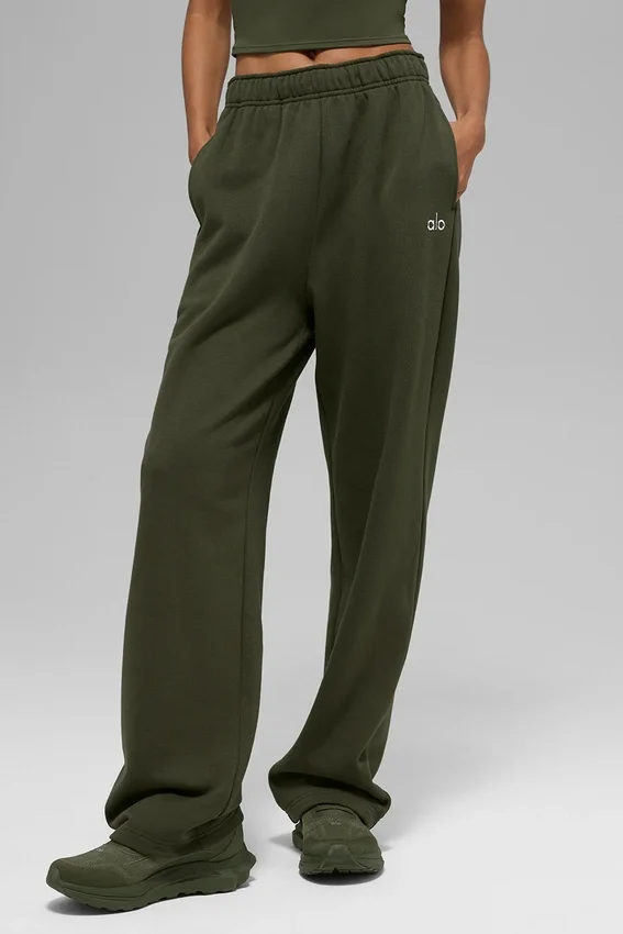 Pantalones de chándal Accolade de corte recto - Verde oliva