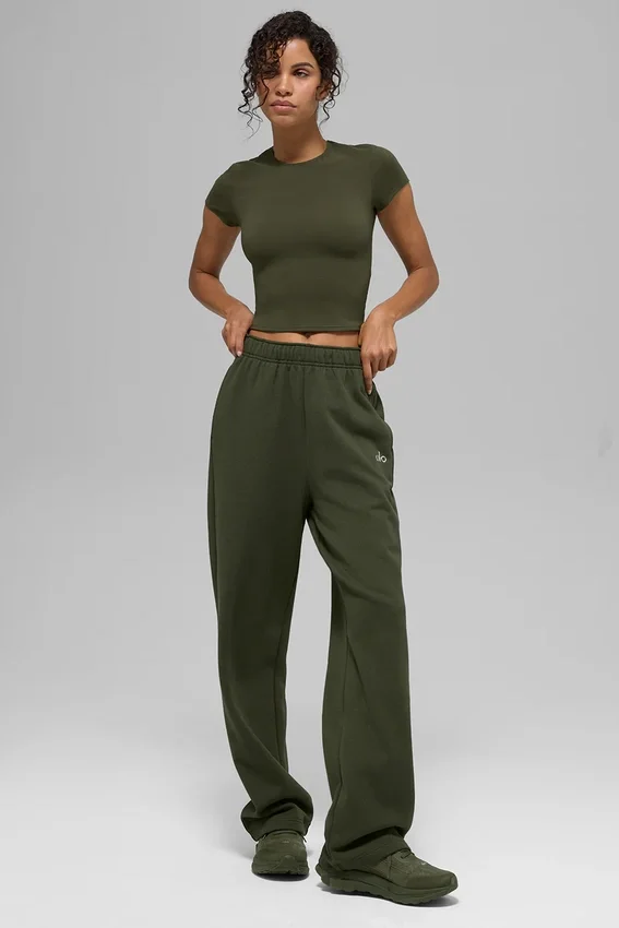 Pantalones de chándal Accolade de corte recto - Verde oliva
