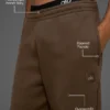 Pantalones de chándal de felpa gruesa con puños «Renown» – Espresso