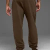 Pantalones de chándal de felpa gruesa con puños «Renown» – Espresso