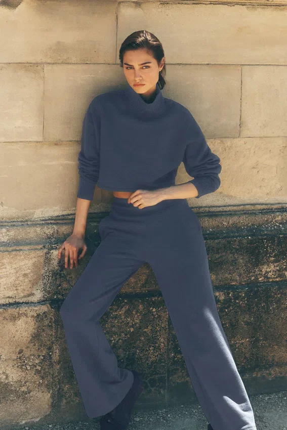 Pantalones de chándal de pierna ancha Serenity - Bluestone