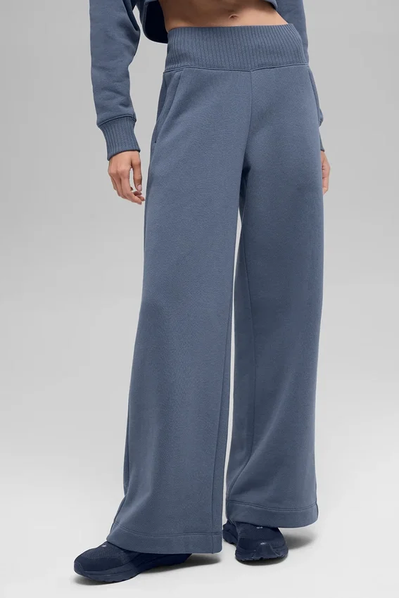 Pantalones de chándal de pierna ancha Serenity - Bluestone