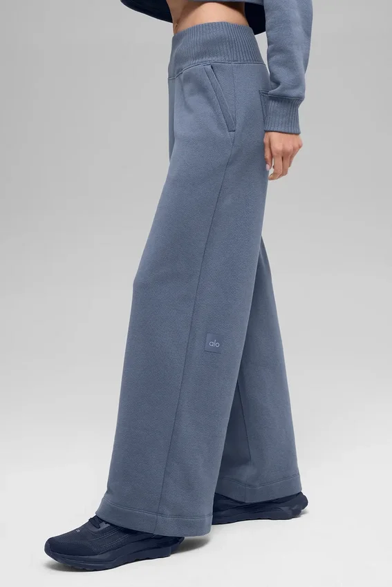 Pantalones de chándal de pierna ancha Serenity - Bluestone
