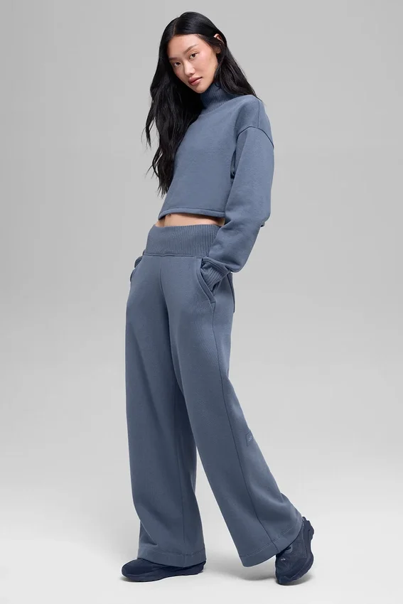 Pantalones de chándal de pierna ancha Serenity - Bluestone