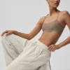 Pantalones de chándal de pierna recta a rayas finas - Rayas finas color hueso