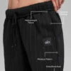 Pantalones de chándal de pierna recta a rayas finas - Rayas finas negras