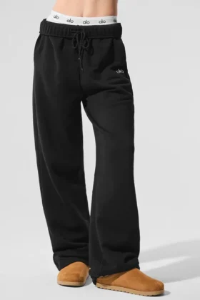 Pantalones de chándal de pierna recta Accolade – Negro