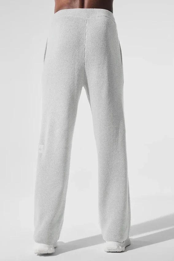 Pantalones de chándal Domain de punto acanalado - Gris jaspeado deportivo