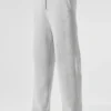 Pantalones de chándal Domain de punto acanalado - Gris jaspeado deportivo
