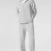 Pantalones de chándal Domain de punto acanalado - Gris jaspeado deportivo