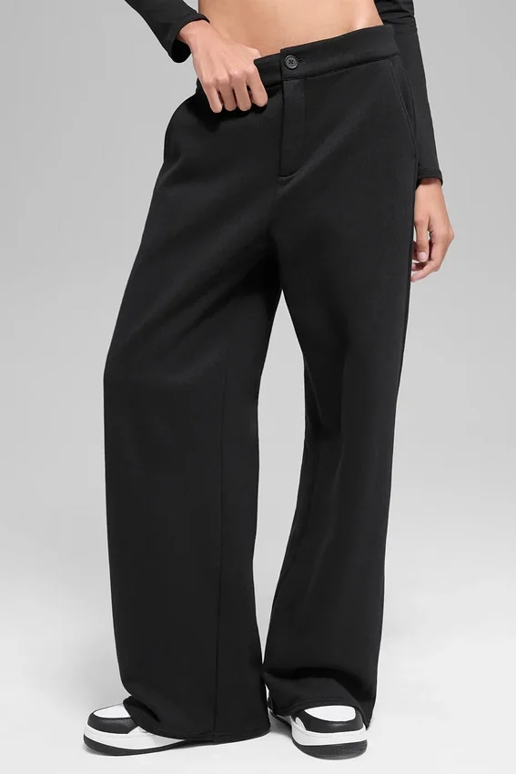 Pantalones de chándal High-Waist - Negro