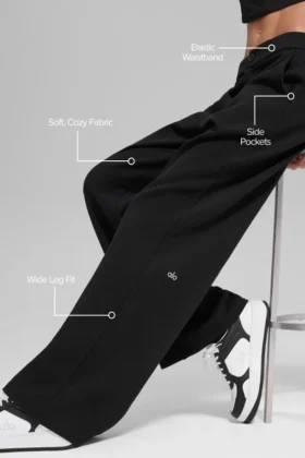 Pantalones de chándal High-Waist – Negro