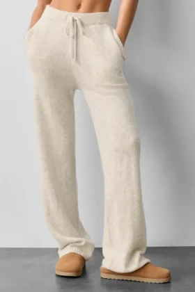 Pantalones de chándal «New Class» de lana y cachemira - Avena jaspeada