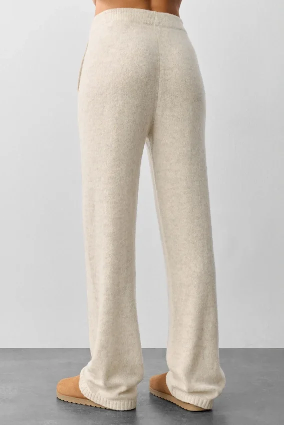 Pantalones de chándal «New Class» de lana y cachemira - Avena jaspeada