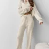 Pantalones de chándal «New Class» de lana y cachemira - Avena jaspeada