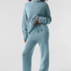 Pantalones de chándal «New Class» de lana y cachemira - Azul celeste jaspeado