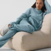 Pantalones de chándal «New Class» de lana y cachemira - Azul celeste jaspeado
