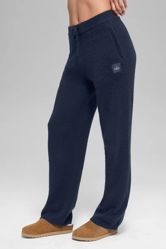 Pantalones de chándal «New Class» de lana y cachemira - Azul marino