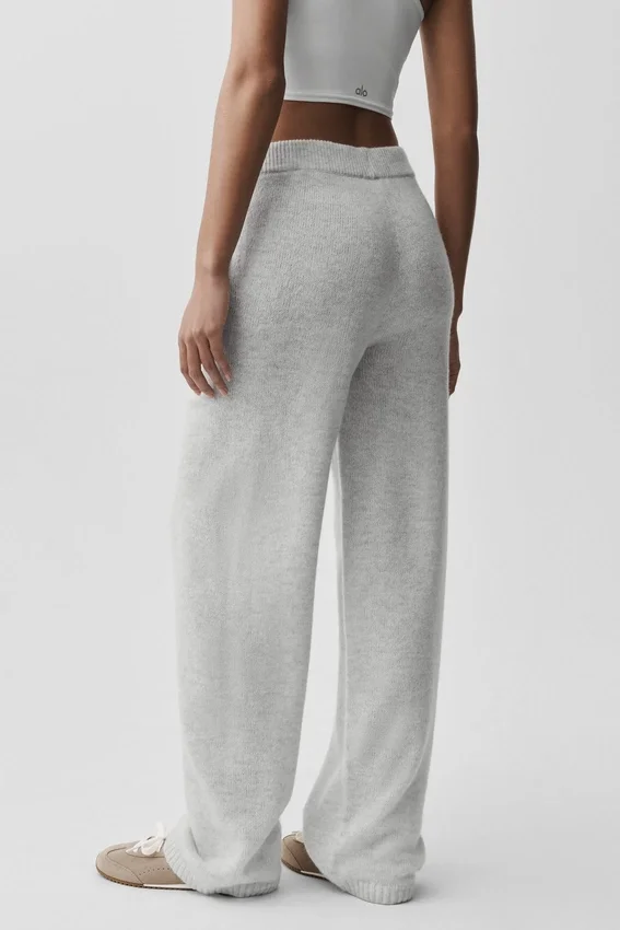 Pantalones de chándal «New Class» de lana y cachemira - Blanco jaspeado