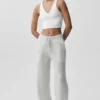 Pantalones de chándal «New Class» de lana y cachemira - Blanco jaspeado