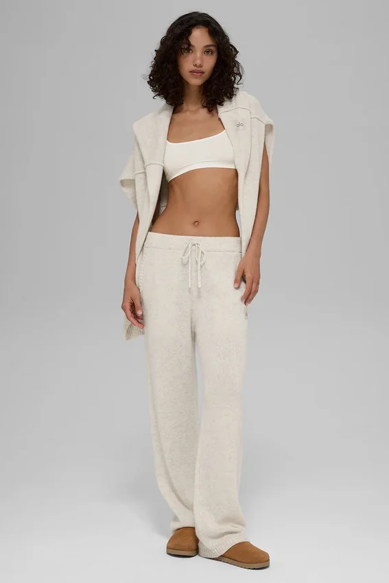 Pantalones de chándal New Class de lana y cachemira - Bone Heather