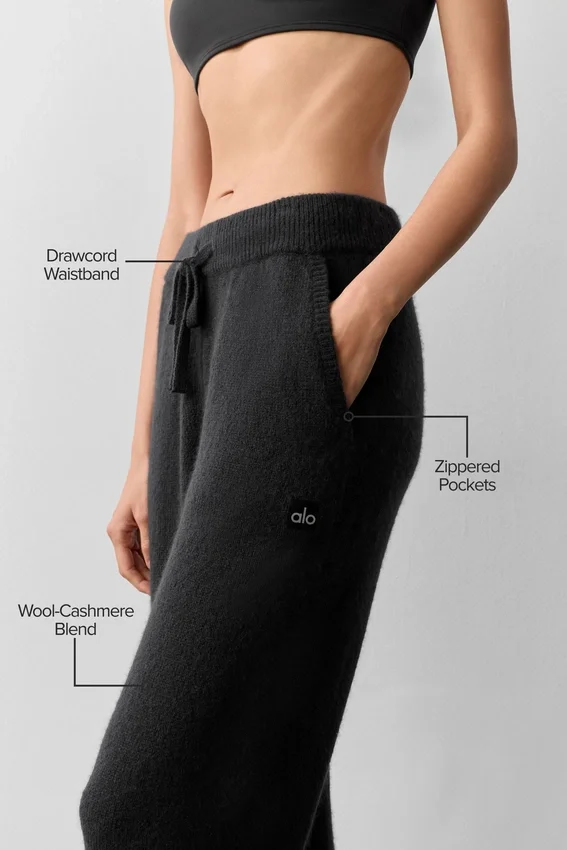 Pantalones de chándal New Class de lana y cachemira - Negro