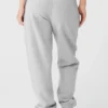 Pantalones de chándal Renown de peso grueso con puños – Gris jaspeado deportivo