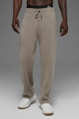 Pantalones de chándal Scholar de corte recto - Cacao claro