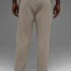 Pantalones de chándal Scholar de corte recto - Cacao claro