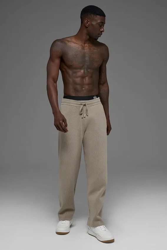 Pantalones de chándal Scholar de corte recto - Cacao claro